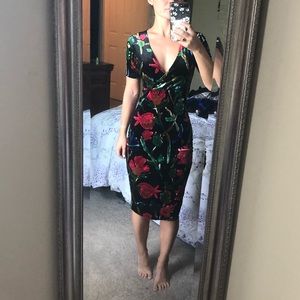 Zara Velvet Party Dress MIDI Size Small